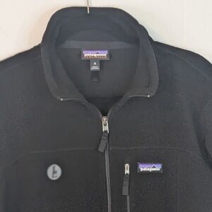Men’s Patagonia Synchilla Black Full Zip Fleece Coat Size Medium